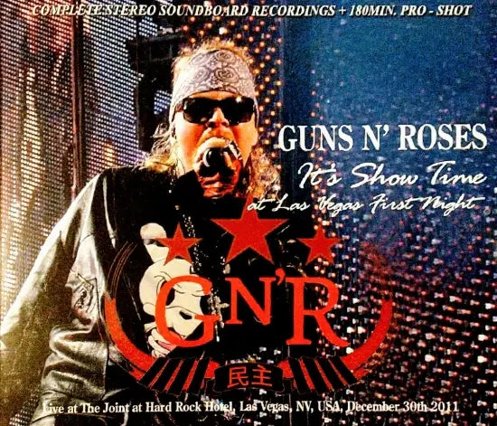 GUNS N' ROSES / It's Show Times at Vegas First Night SOUNDBOARD (3CDR+1DVDR)