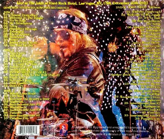 GUNS N' ROSES / It's Show Times at Vegas First Night SOUNDBOARD (3CDR+1DVDR)