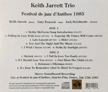 Load image into Gallery viewer, Keith Jarrett Trio / Festival de jazz d&#39;Antibes 1985 STEREO SOUNDBOARD (2CDR)
