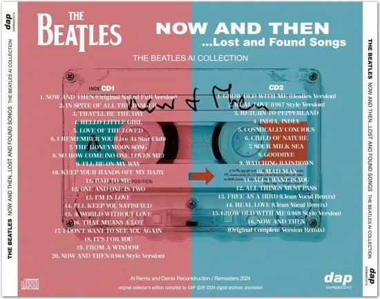 THE BEATLES / NOW AND THEN...LOST AND FOUND SONGS THE BEATLES AI COLLECTION 2024 (2CD)