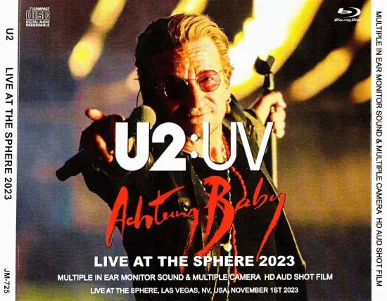 U2 / LIVE AT THE SPHERE 2023 MULTIPLE IN EAR MONITOR SOUND & MULTIPLE CAMERA HD AUD SHOT FILM (2CDR+1BDR)