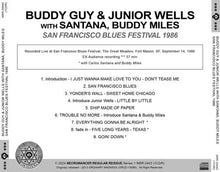 Load image into Gallery viewer, BUDDY GUY &amp; JUNIOR WELLS WITH SANTANA, BUDDY MILES / SAN FRANCISCO BLUES FESTIVAL 1986 (1CDR)
