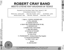 Load image into Gallery viewer, ROBERT CRAY BAND / MEETS STEVIE RAY VAUGHAN IN TEXAS (1CDR)
