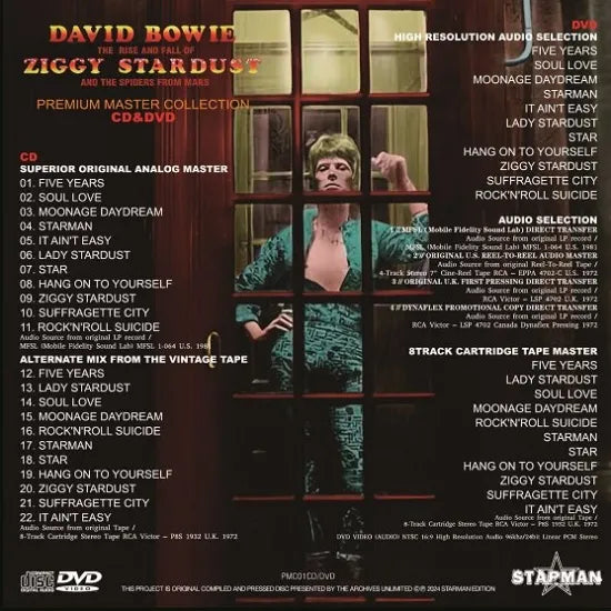 DAVID BOWIE / ZIGGY STARDUST PREMIUM MASTER COLLECTION (1CD+