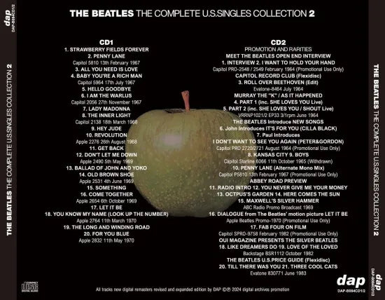 THE BEATLES / THE COMPLETE U.S.SINGLES COLLECTION 1,2,3 SET (2CD×3)