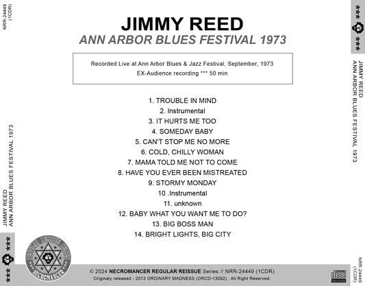 JIMMY REED / ANN ARBOR BLUES FESTIVAL 1973 (1CDR)