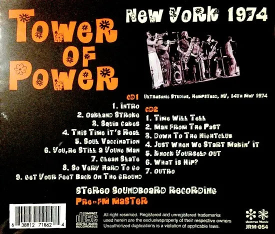 Tower Of Power / New York 1974  SOUNDBOARD (2CDR)