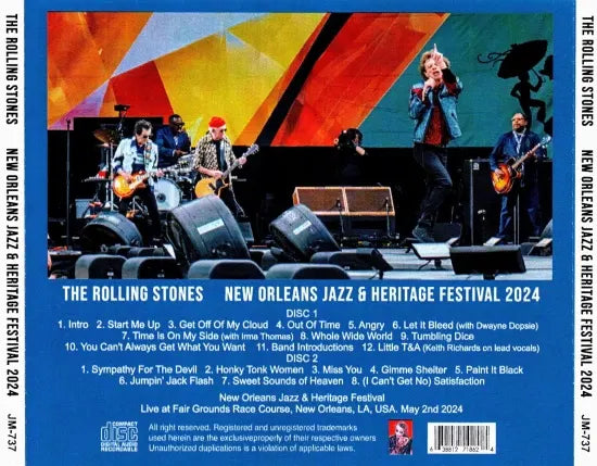 THE ROLLING STONES / New Orleans Jazz & Heritage Festival 2024 (2CDR)