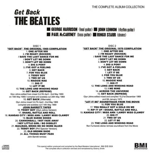 THE BEATLES / GET BACK THE COMPLETE ALBUM COLLECTION (3CD)