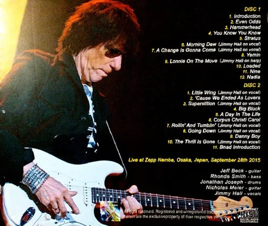 JEFF BECK / ONE NIGHT IN OSAKA LIVE AT ZEPP NAMBA 2015 (2CDR)