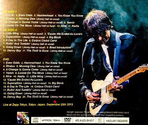 JEFF BECK / ONE NIGHT IN TOKYO Live at Zepp Tokyo 2015 (2CDR+1DVDR)