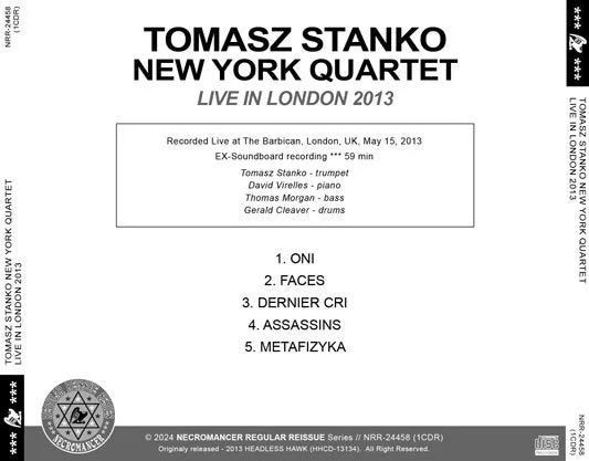 TOMASZ STANKO NEW YORK QUARTET / LIVE IN LONDON 2013 (1CDR)