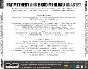 PAT METHENY & BRAD MEHLDAU QUARTET / LIVE COLLECTION 2007 FRASCATI & SAN SEBASTIAN (2CDR+1BDR)