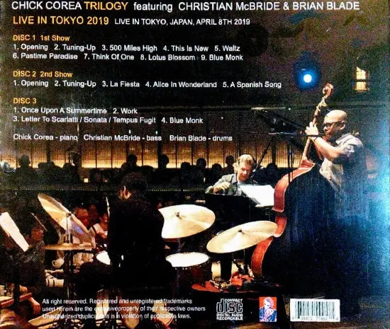 Chick Corea Trilogy feat. Christian McBride & Brian Blade / Live in Tokyo 2019 (3CDR)