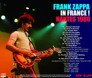 FRANK ZAPPA / IN FRANCE ! NANTES 1980 (1CDR)