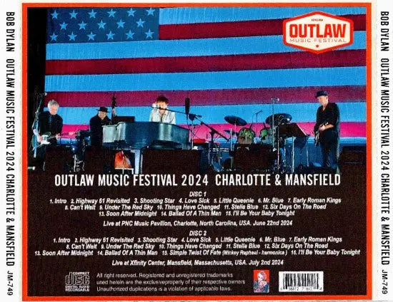 BOB DYLAN / OUTLAW MUSIC FESTIVAL 2024 (2CDR)