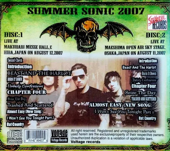 AVENGED SEVENFOLD / BURN IT SUMMER (2CDR)