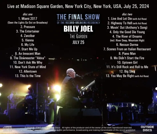 BILLY JOEL / THE FINAL SHOW AT THE GARDEN 2024 (2CD)