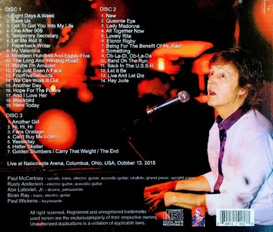 PAUL MCCARTNEY / OUT THERE IN OHIO 2015 (3CDR)