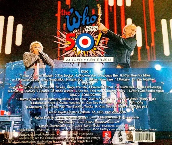 THE WHO / HITS 50! AT TOYOTA CENTER 2015 (3CDR)