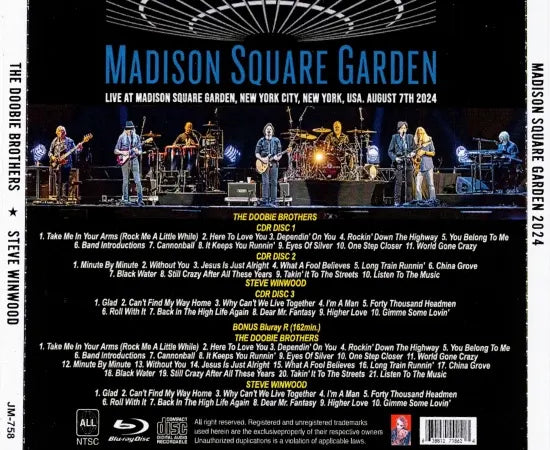 THE DOOBIE BROTHERS & STEVE WINWOOD / MADISON SQUARE GARDEN 2024 (3CDR+1BDR)