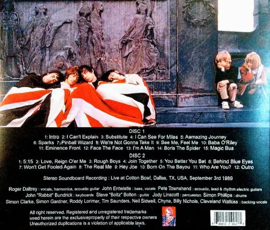 THE WHO / Dallas 1989 SOUNDBOARD (2CDR)