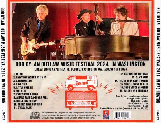 BOB DYLAN / OUTLAW MUSIC FESTIVAL 2024 IN WASHINGTON (1CDR)