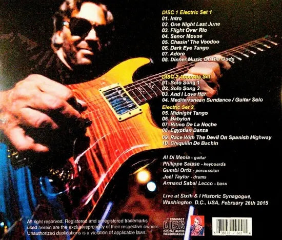 Al Di Meola / Live in Washington D.C. 2015 (2CDR)