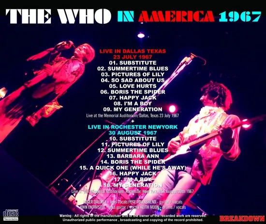 THE WHO / IN AMERICA 1967 (1CDR)