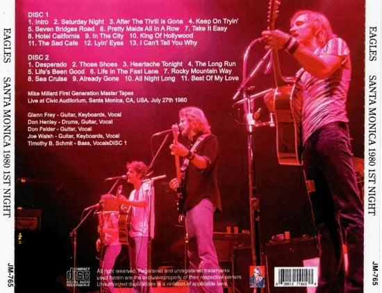 EAGLES / SANTA MONICA 1980 1ST NIGHT (2CDR)