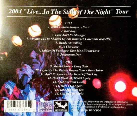 WHITESNAKE / Thrill Of The Night (2CDR)