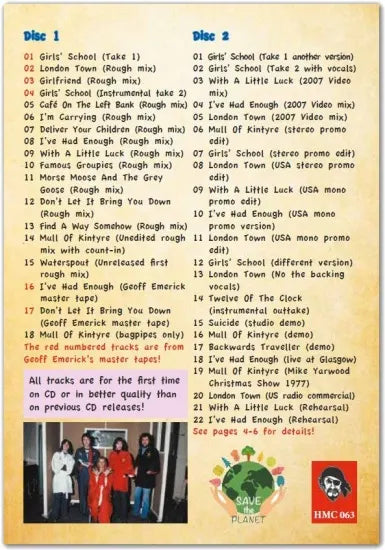 PAUL AND WINGS / London Town Rarities! (2CD HMC-BOOKLET)