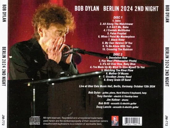 BOB DYLAN / BERLIN 2024 2ND NIGHT (2CDR)