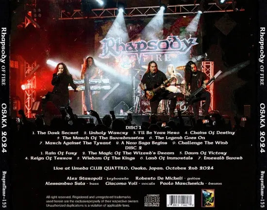 Rhapsody Of Fire / Osaka 2024 (2CDR)