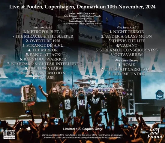 DREAM THEATER / COPENHAGEN 2024 40TH ANNIVESARY TOUR 2024-2025  (3CDR)