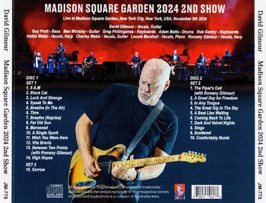 David Gilmour / Madison Square Garden 2024 2ND SHOW (2CDR)