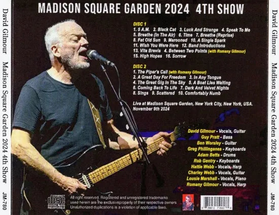 David Gilmour / MADISON SQUARE GARDEN 2024 4TH SHOW (2CDR)