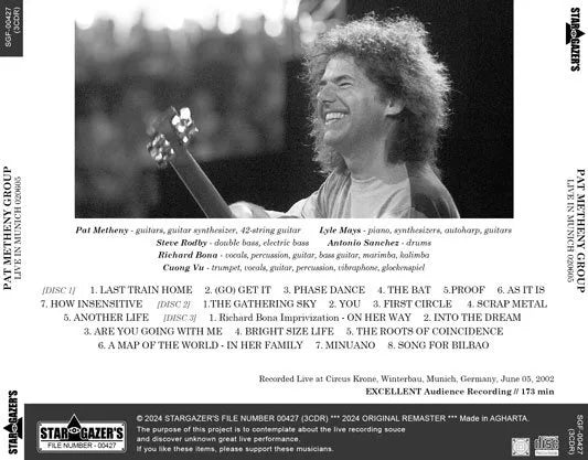 PAT METHENY GROUP / LIVE IN MUNICH 020605 (3CDR)