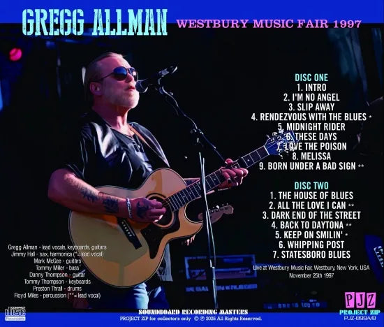 GREGG ALLMAN / WESTBURY MUSIC FAIR 1997 STEREO SOUNDBOARD (2CDR)