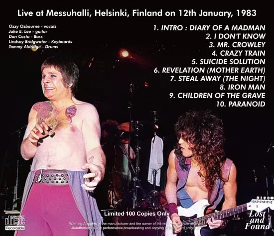 OZZY OSBOURNE / HELSINKI 1983 FIRST NIGHT WITH JAKE (1CDR)
