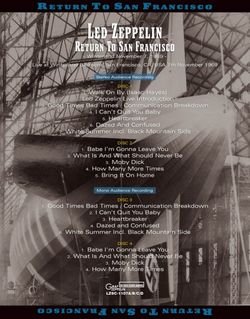 LED ZEPPELIN / RETURN TO SAN FRANCISCO WINTERLAND NOV.7.1969 (4CD)