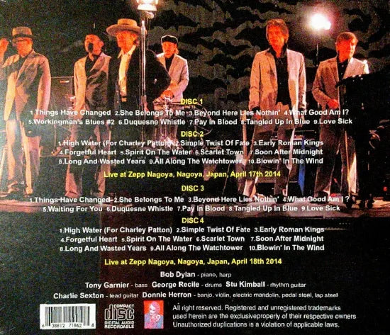 BOB DYLAN / COMPLETE NAGOYA 2014 (4CDR)