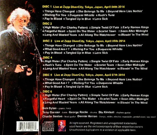 BOB DYLAN / TOKYO 2014 COMPLETE VOL.2 (6CDR)