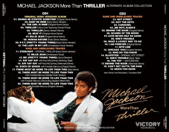 MICHAEL JACKSON / MORE THAN "THRILLER" ORIGINAL DEMO VERSIONS+RARE AND UNRELEASED TRACKS (2CD)