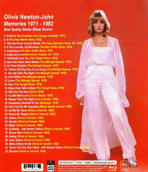 Olivia Newton-John / Memories 1971-1982 Best Quality Stereo Mixes Version HD PRO-SHOT (1BDR)