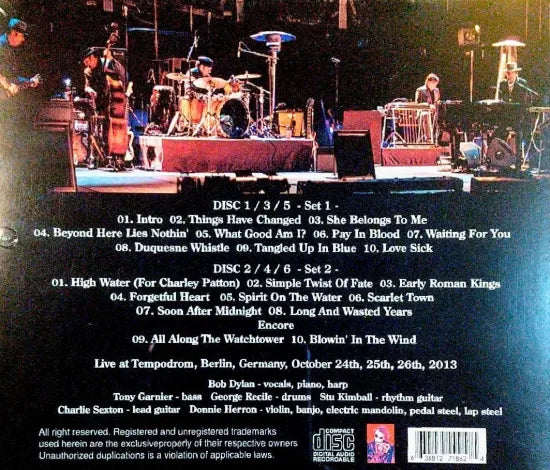 BOB DYLAN / Complete Berlin Show (6CDR)