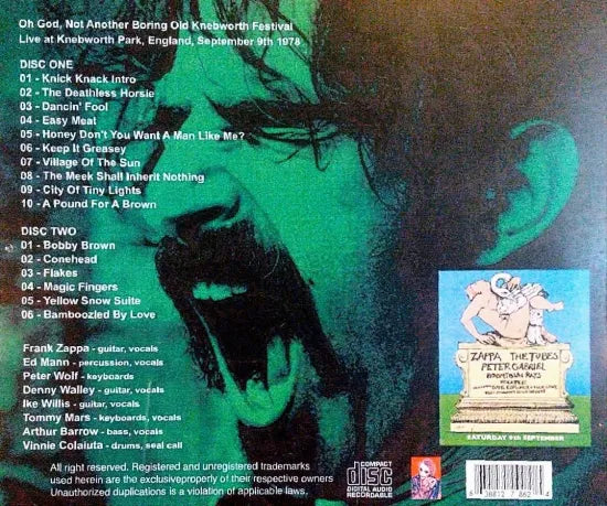 Frank Zappa / Knebworth 1978 SOUNDBOARD (2CDR)