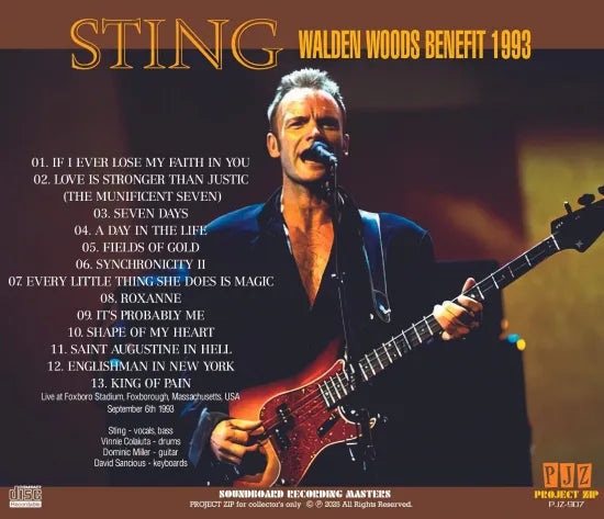 STING / WALDEN WOODS BENEFIT 1993 (1CDR)