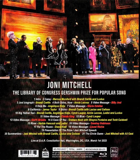 JONI MITCHELL / THE LIBRARY OF CONGRESS GERSHWIN PRIZE FOR POPULAR SONG HD PRO-SHOT (1BDR)