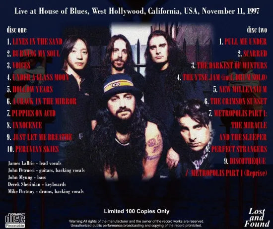 DREAM THEATER / HOUSE OF BLUES 1997 (2CDR)
